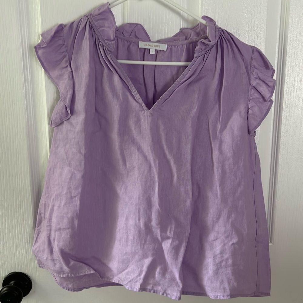 Purple linen top